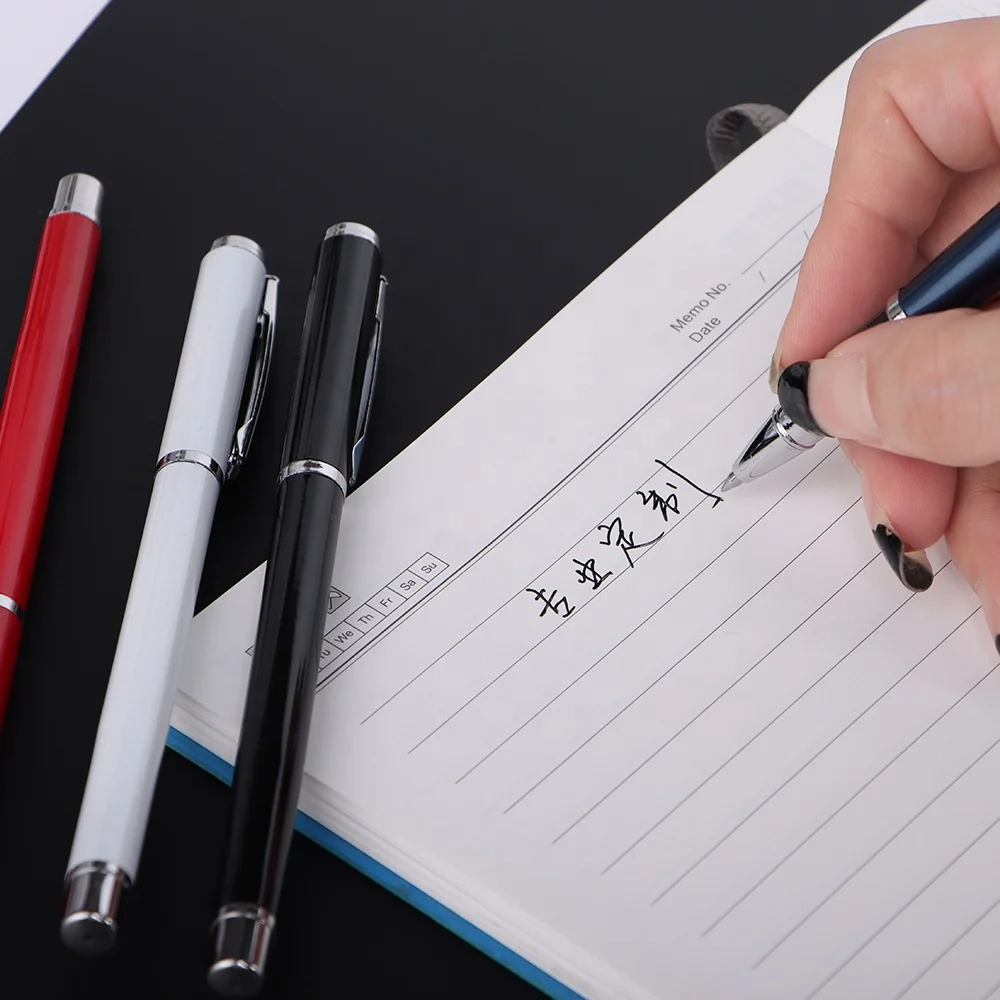 Hot Selling Promotional Writing Smoothly Simple Metal Gel Pen Custom Logo Metal Roller Pen for Business Gift