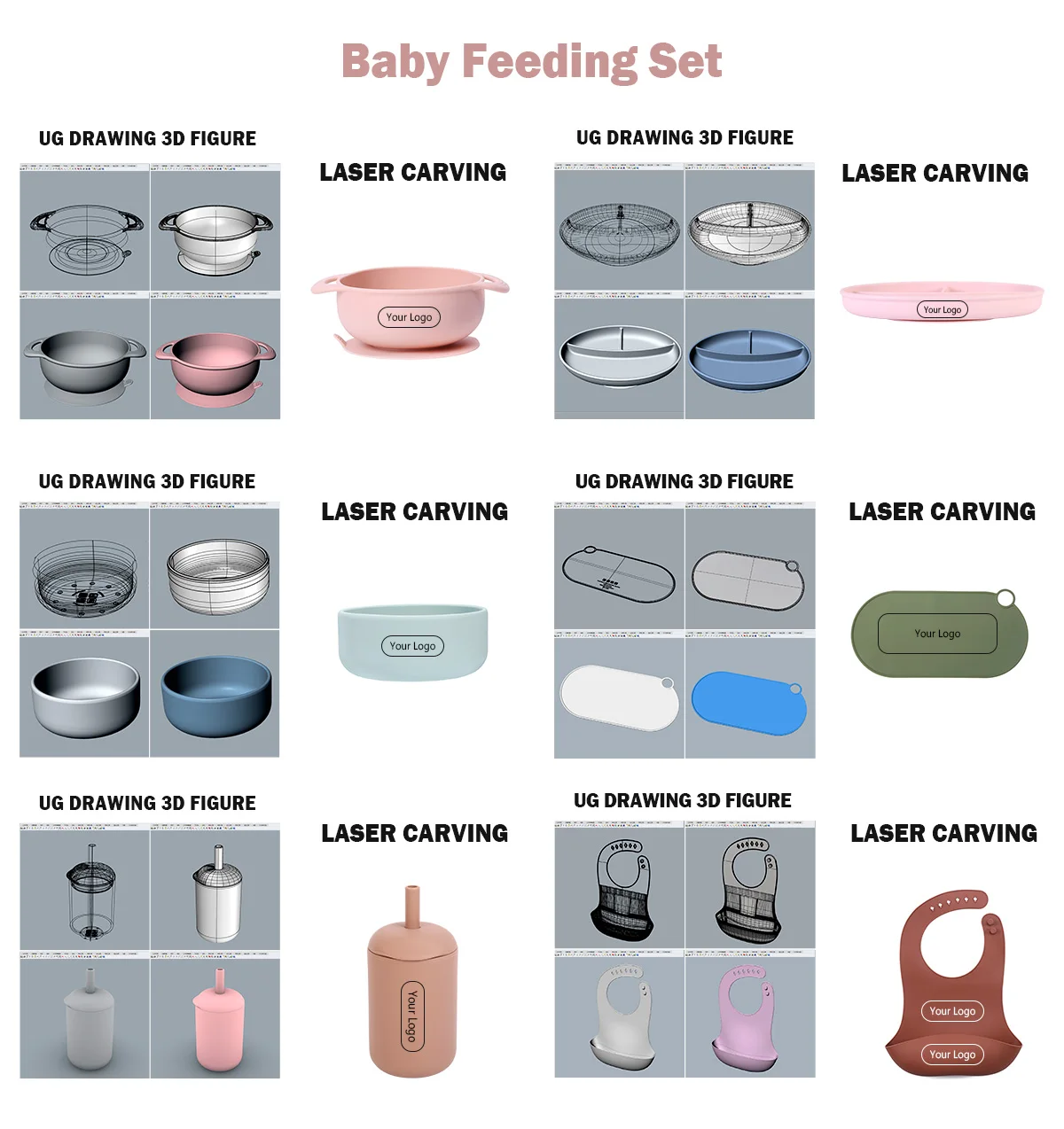 Kean BPA Free Eco-friendly High Quality Custom Kid Training Product Suction Plate Silicon Gift Silicone Feeding Set Baby Bowl