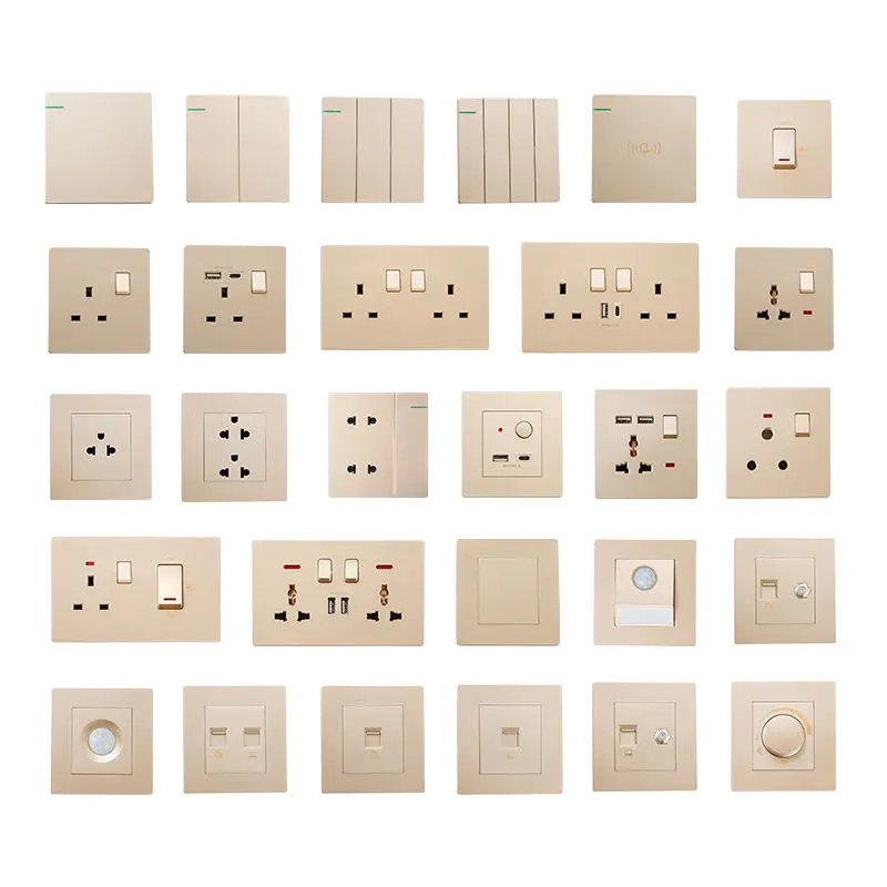 Hotel household uk standard switch and socket wall electric switch