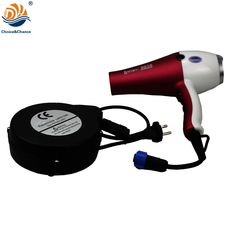hair salon equipment hair dryer reel retractable power cord reel for hair dryer