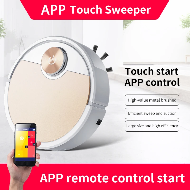 ES06 Robot Vacuum Cleaner APP Wireless Cleaning Machine Smart Remote Control Sweeping Floor For Home Vacuum Cleaner