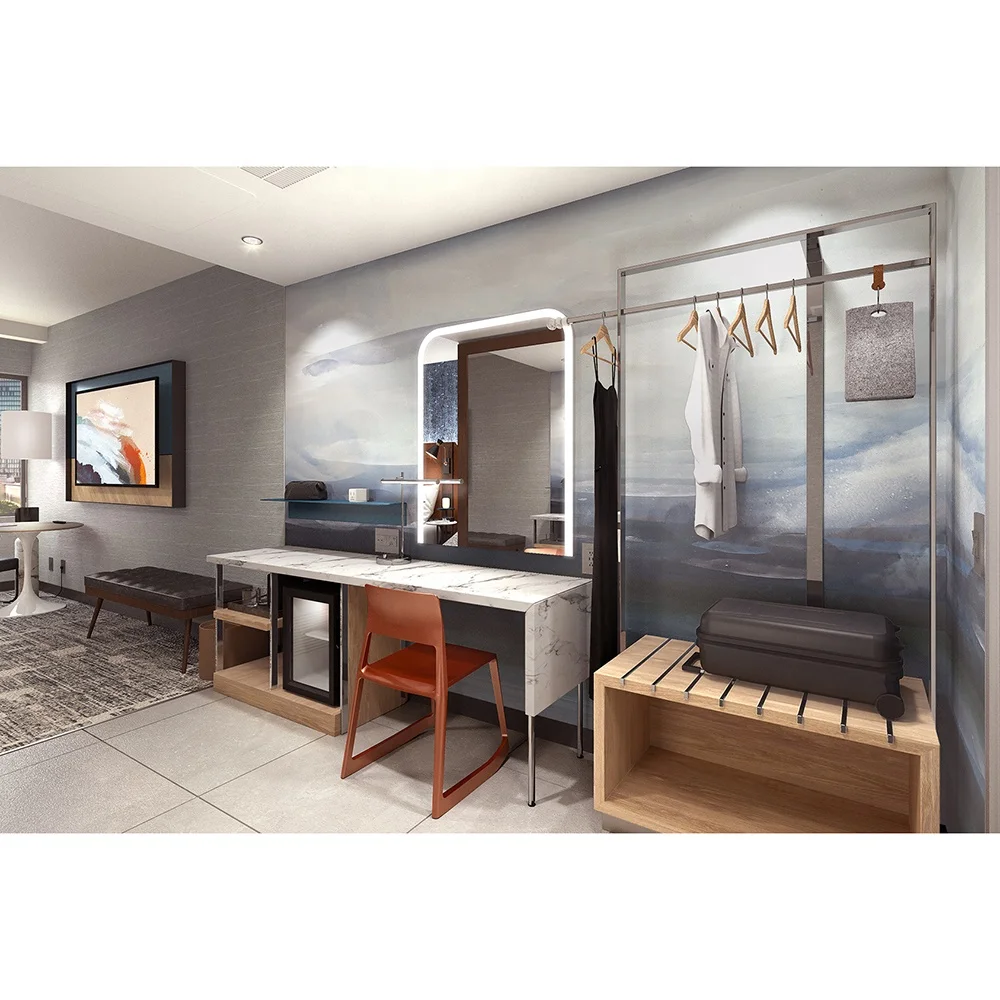 Tempo By Hliton Relaxing Hotel Guest Room Furniture King Premium Hotel Bedroom Sets