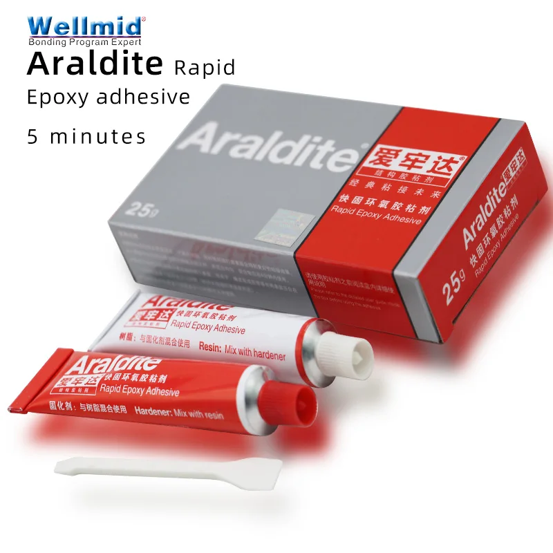 
Araldite Standard rapid Strong Long Lasting Adhesive Solvent Free 5 minutes Fast Setting 2 Part AB glue Crystal Clear 26Pcs*25G 
