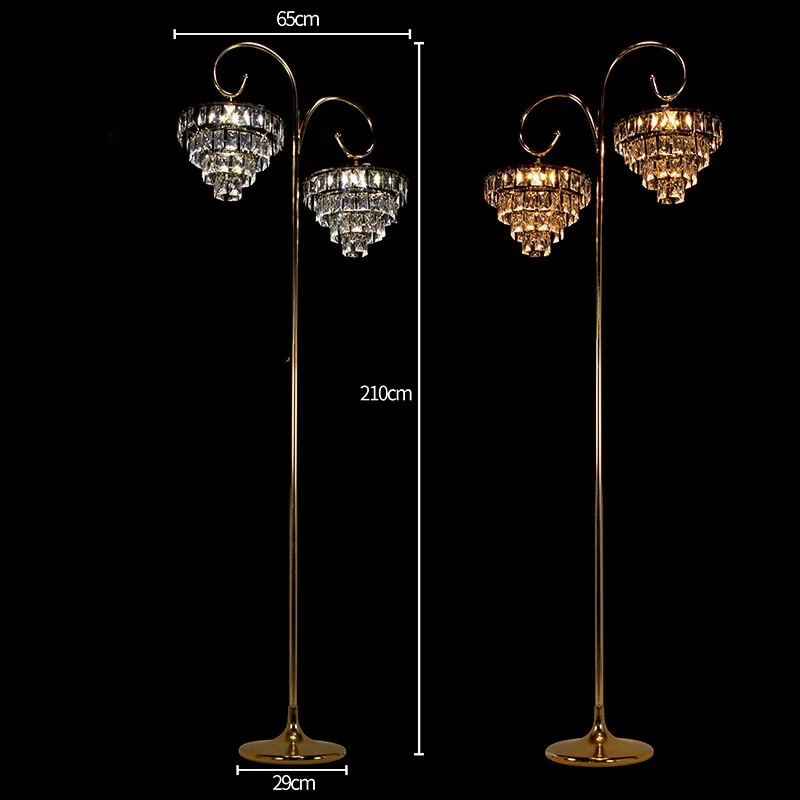 Wedding Decorative Floor Acrylic Chandelier Centerpiece Crystal Pendant Decor Light