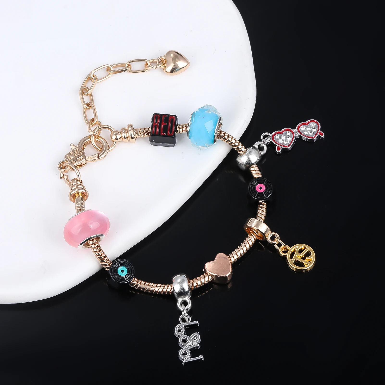 2024 New Wave Diy Handmade Customized Bracelets Tayl/or Sw/ift Music Jewelry Charms Bracelets