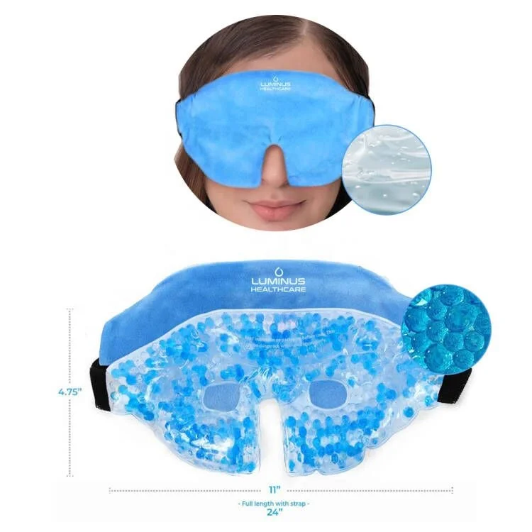 Reusable Hot and Cold Compress Eye Mask Gel Bead Therapy cooling eye mask for Puffy Eyes