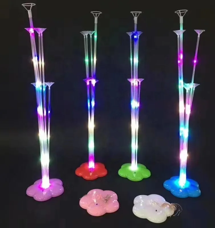 7PCS Led Balloon Stand Table Holder Wedding Birthday Flower Balloons Decoration Arch Kit