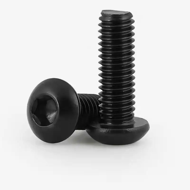 FAST Factory Prize Black Zinc Plated M4 Stainless Steel A2 Round Head Button Head Socket Black Screw