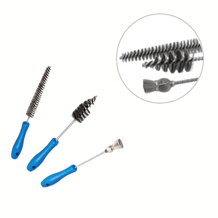 3PCS Stainless Steel Diesel Injector Bore Sleeve Cleaning Cup Removal Installation Kit with Soft Grip