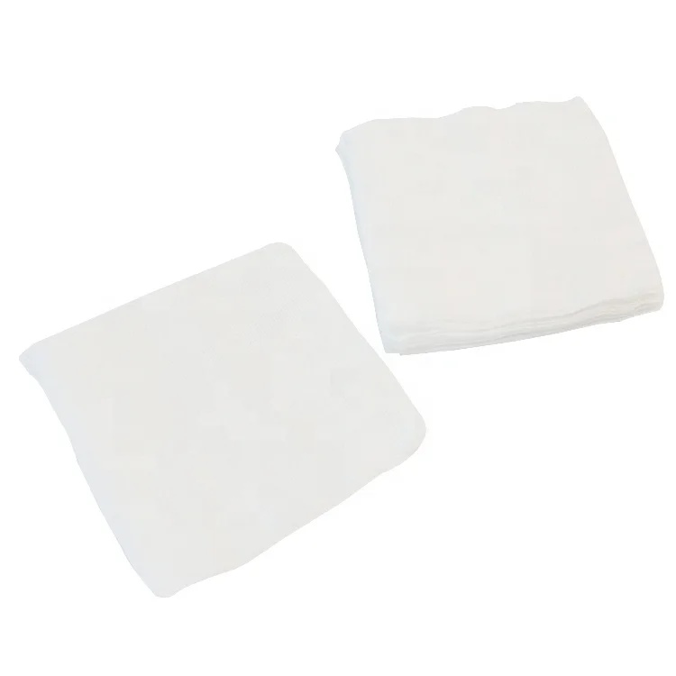BLUENJOY High Absorbent Medical Non Woven Pad Surgical Non Woven Swab Different Size for Face Cleaning or Make up Removal