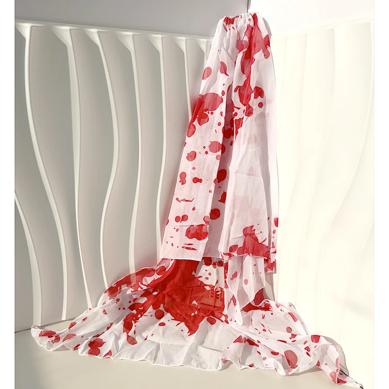 Halloween Terror Ghost Bride hairhoop Female Zombie Game Performance Cosplay Costume hairpin red blood spots Woman Headbands