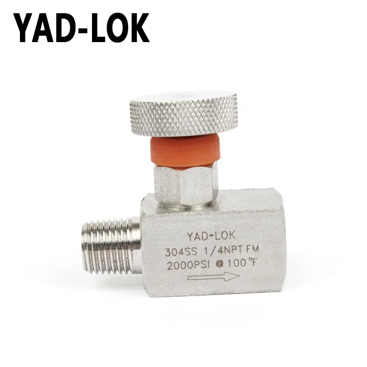 YAD-LOK Wenzhou 1/4 Npt 2000Psi Stainless Steel Needle Valve For Water