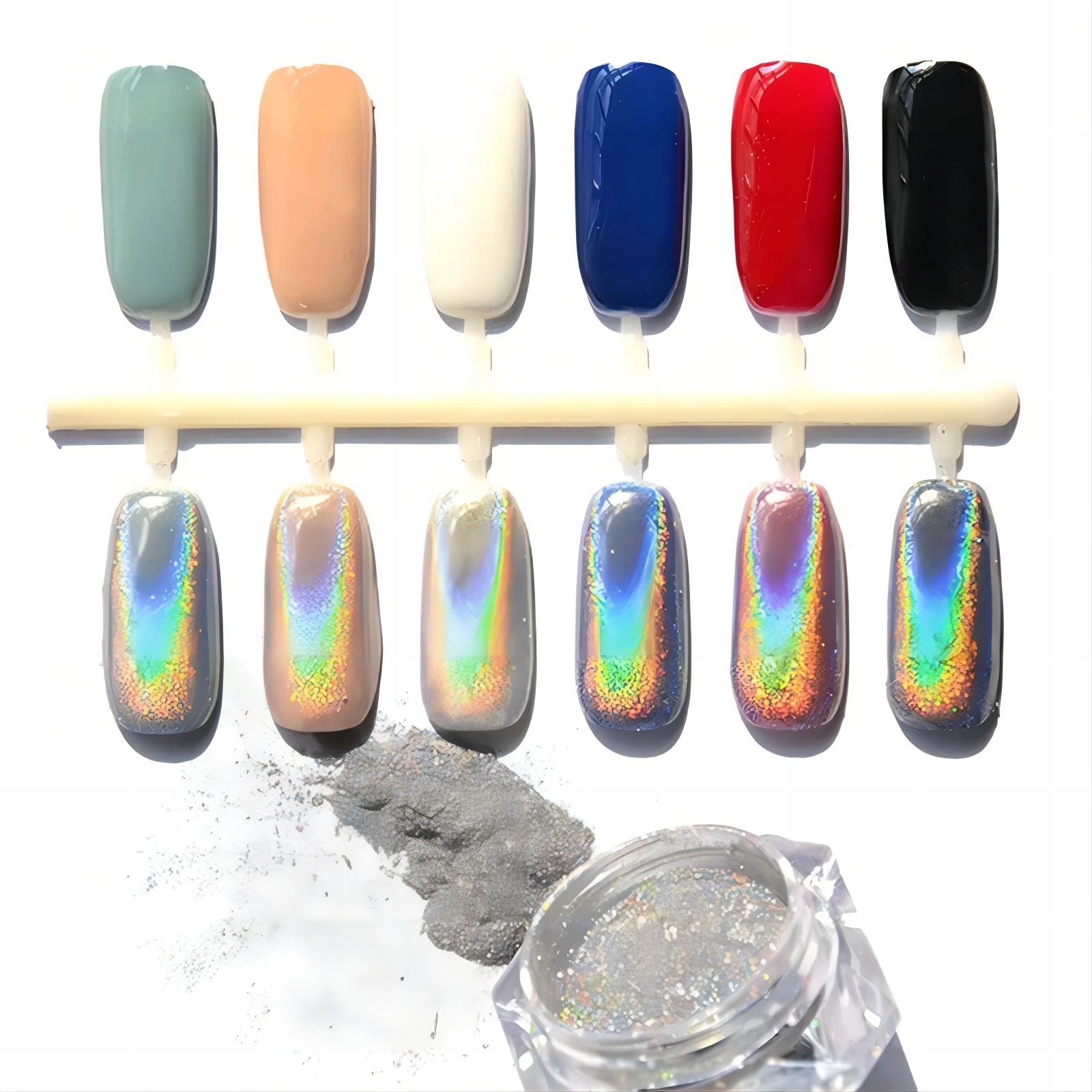 OEM Packaging Wholesale Mixed Holographic Glitter Powder Top-Quality Loose Pigment Glitter For Nail