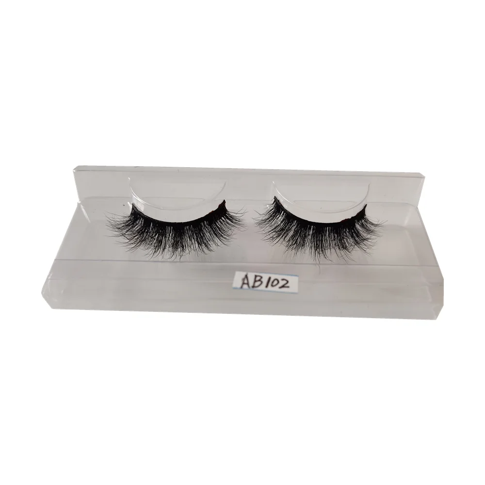 AB102 wholesale qdallbest 3D effect full strip lashes faux mink lash fluffy korean silk eyelashes vegan handmade faux cils las