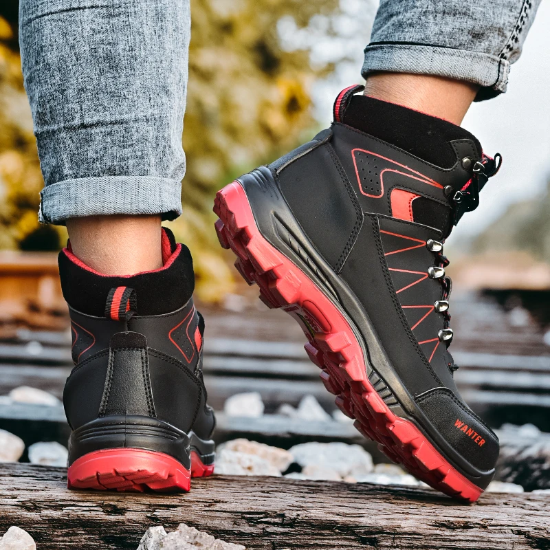 High Quality High-top Leather anti-smash and anti-puncture protection safety boots Work Safety Shoes