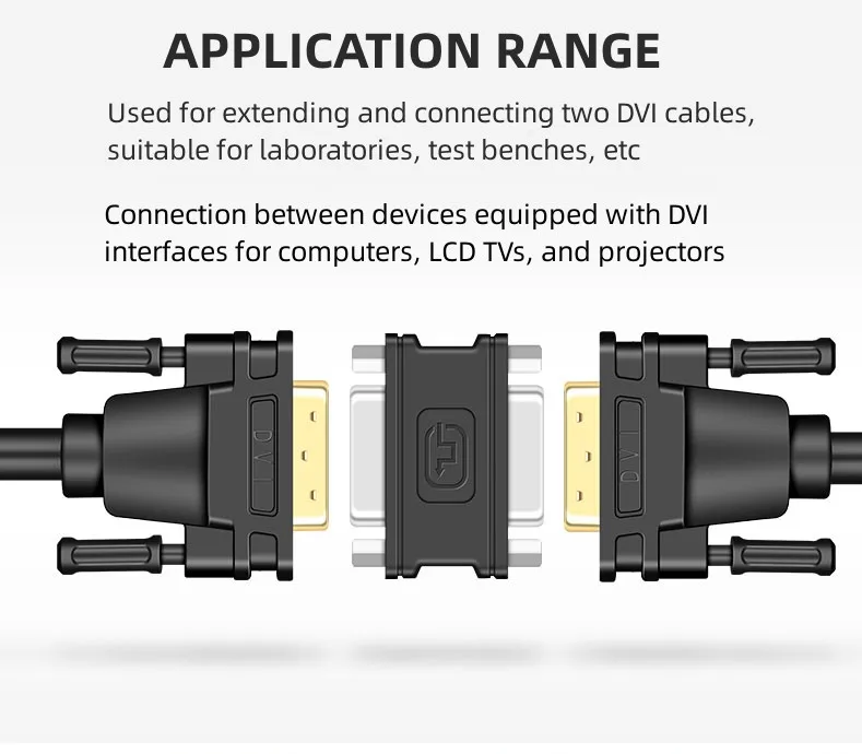 Dvi extender straight connector dvi (24+5) high-definition adapter dvi female to female computer television connector