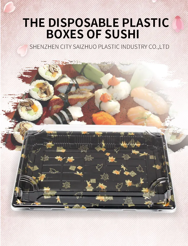 Fast food clear hamburger Japanese sushi box lunch box for kids