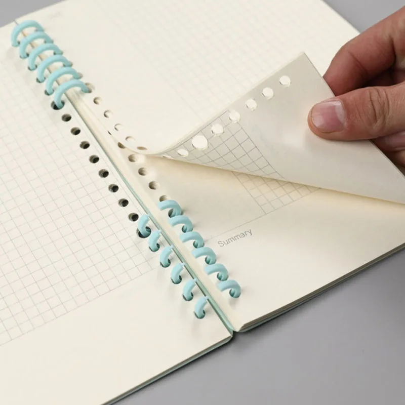 12mm Notebook Plastic Binding Spiral Strip 30 Hole Circle Ring Book Binder A4 Loose-leaf Paper School Office Supply
