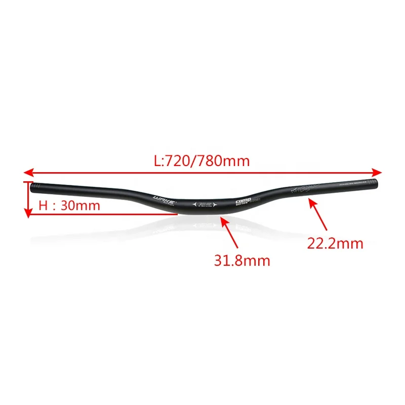 Aluminum Mountain Bike Handlebars 720 Bicycle Handlebar Riser Bar 31.8mm For Bikes