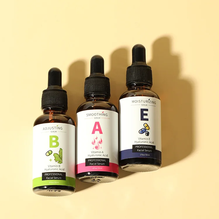 Private Label Skin Care Serum Vitamin E OEM Organic 20% Hyaluronic Acid Anti Aging Brightening Wrinkle Face Vitamin C Serum