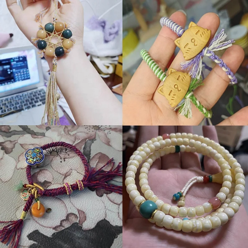 1 0 мм Ручная натибетская хлопчатобумажная нить для макраме плетеная веревка рукоделия кисточки бисероплетение