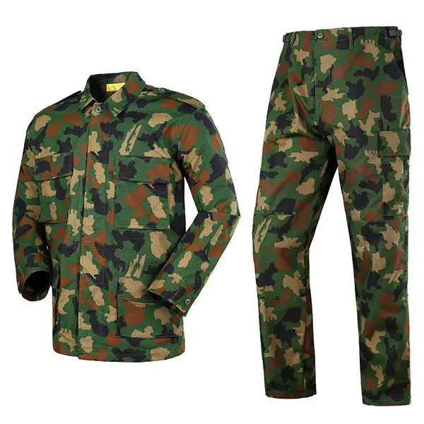 HF Tactical Mens Bdu Uniform Shirt Ripstop Cotton Woodland Digital Desert Custom Color Camouflage Tactical Uniform