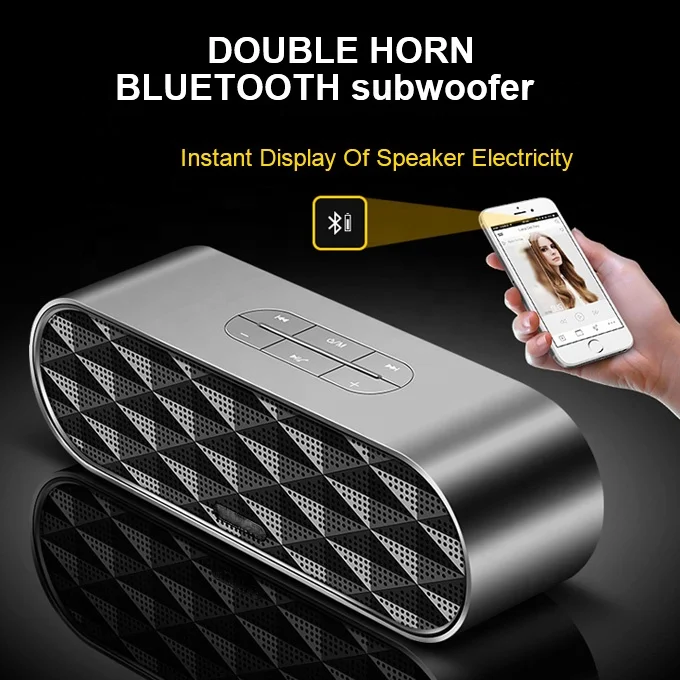 
Mobile phones use 2000mAh Built-in double speakers double speakers micro blue tooth speaker 