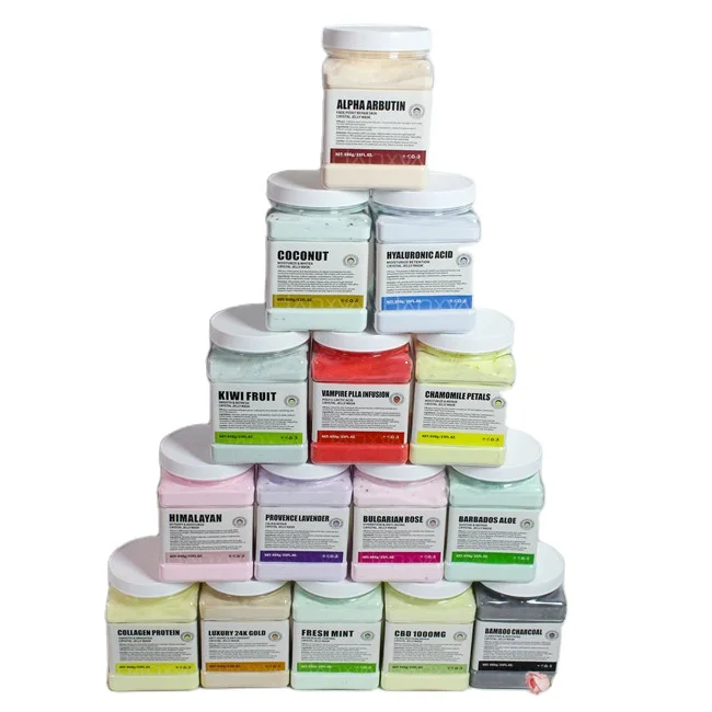 LYW OEM 650g own brand deep collagen cleaning and skin care facial mask whitening and moisturizing crystal facial mask
