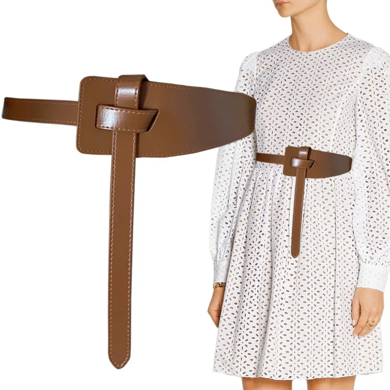 Wholesale Ladies Famous Luxury Brand Women Leather Designer Belts Thick Waist Band Dress Party Wide Belt