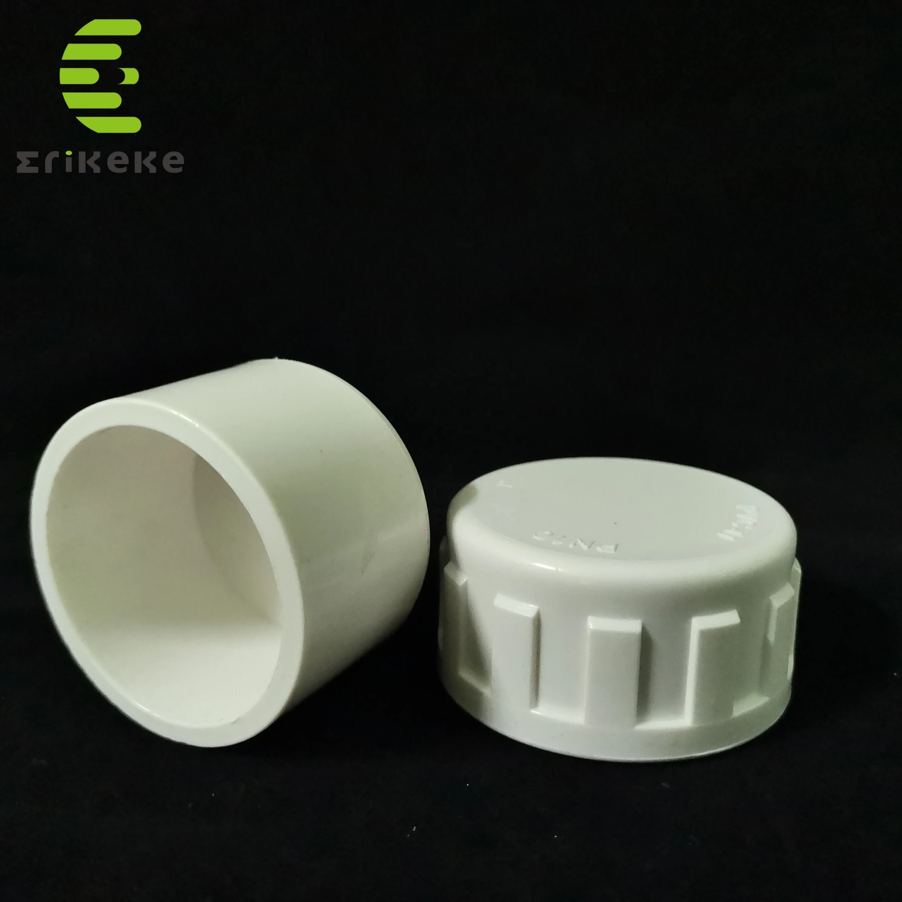 Cardboard packaging cylinder threaded plastic end caps for steel tube
