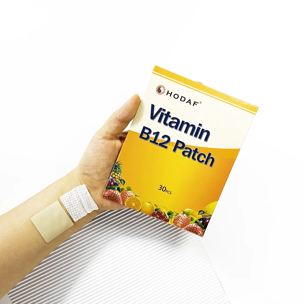 Skin Friendly Private Label Vitamin B12 Patch With Natural Ingredients And Adhesive Backing