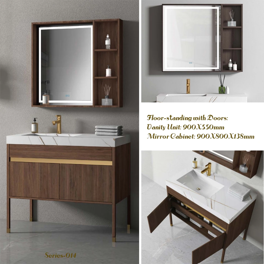 Мебель для гостиниц YIDA, водонепроницаемый деревянный шкаф для ванной комнаты в европейском стиле