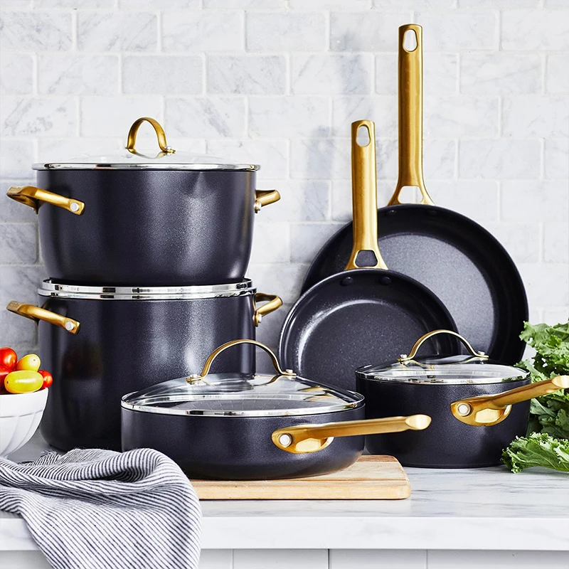 Cook ware Heavy Stainless Steel Cooking Pots Kitchen Non Stick pan Induction Cookware Sets Nonstick