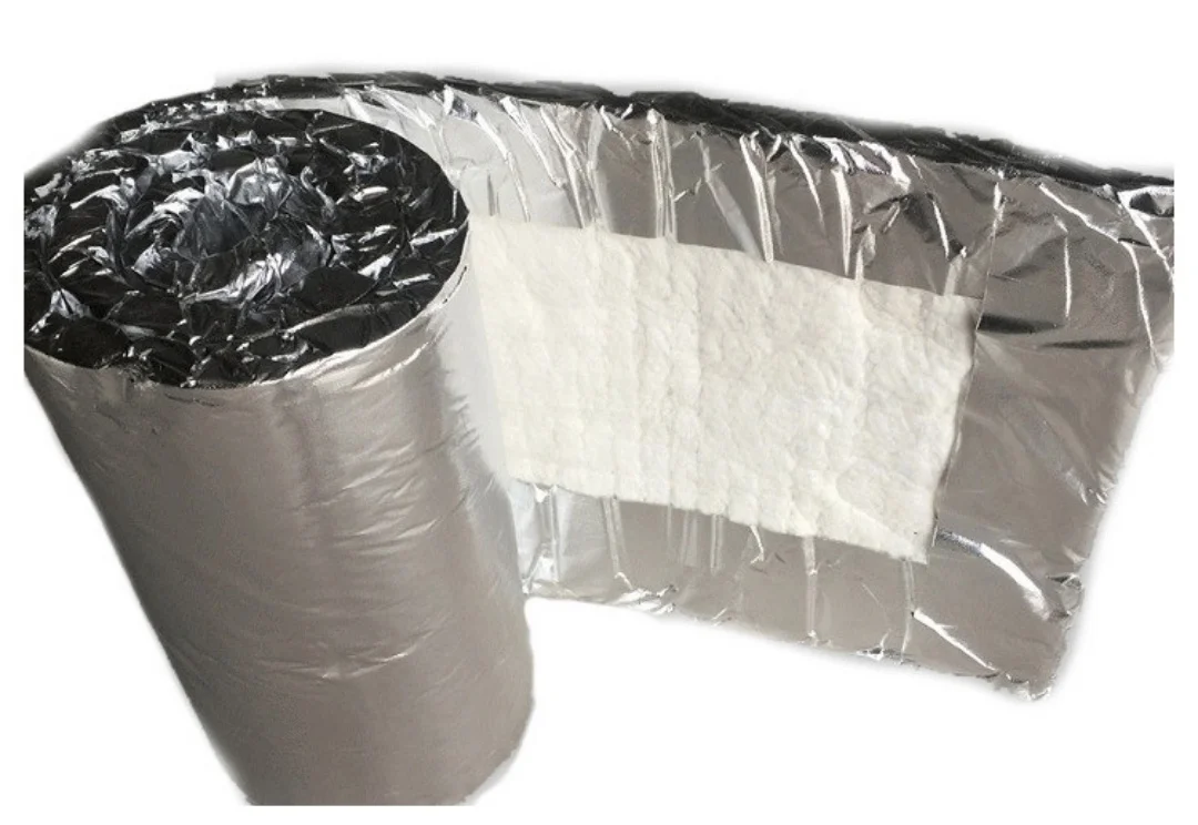 HVAC High temperature resistant smoke exhaust package  aluminum foil wrapped ceramic wool