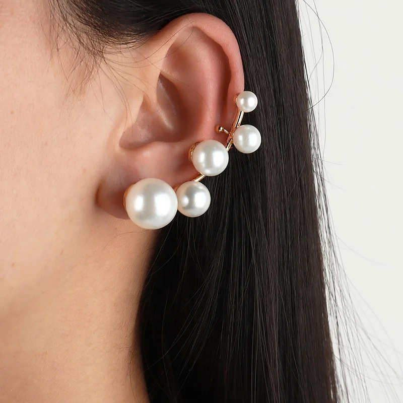 1pc Creative INS branch size pearl earclip without earhole wholesale