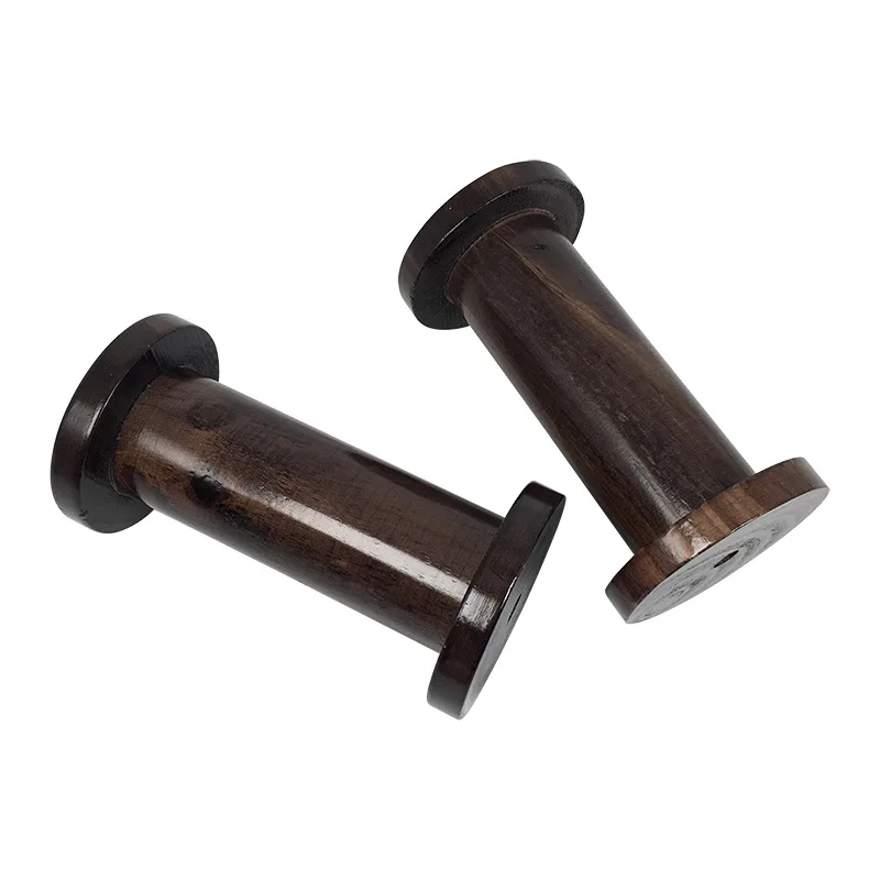 Solid wood large size winding wheel retro made old wooden spool handmade DIY sewing tool spray painted pine wood spool 15x8cm