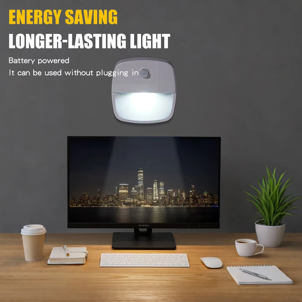 Darkroom Human Sensor Light Led  Warm White Mini Human Body Light Automatic  Sensing Smart Sensor Night Light