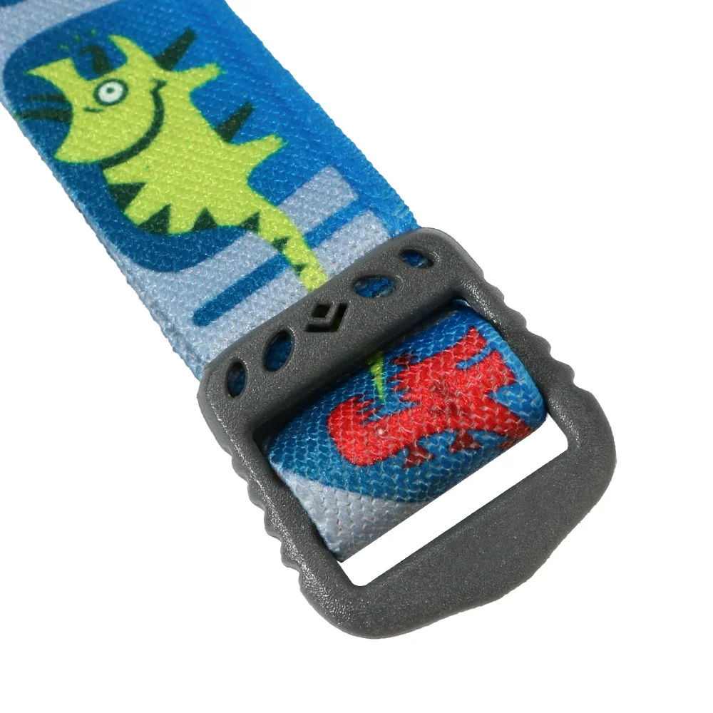 Quality Assurance Headlamp Strap with Hook Loop Elastic Belt Night Adjustable Safety Reflective Headband Webbing Jacquard