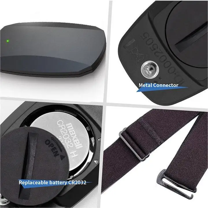 Professional Bluetooth5.0 & ANT+ HRM Chest Strap Smart Wearable Device Heart Rate Sensor Health Fitness Tracker