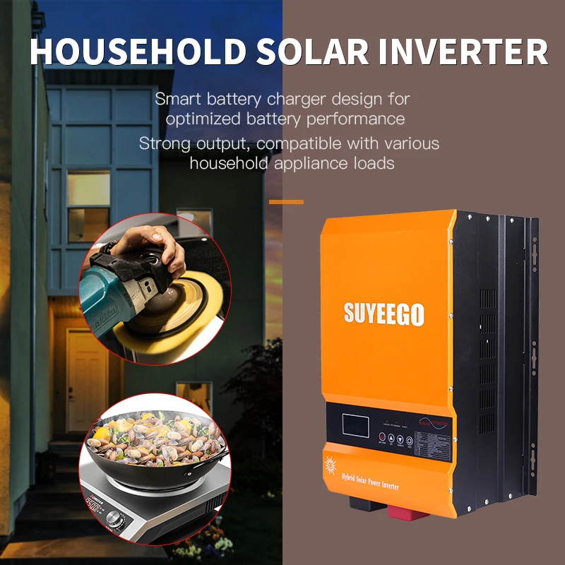 Low Frequency Hybrid Solar Inverter 12V 24V 48V 96V 2KW 3KW 4KW 5Kw 6KW 8Kw 10Kw Off Grid DC/AC Solar Pv Invertersrs