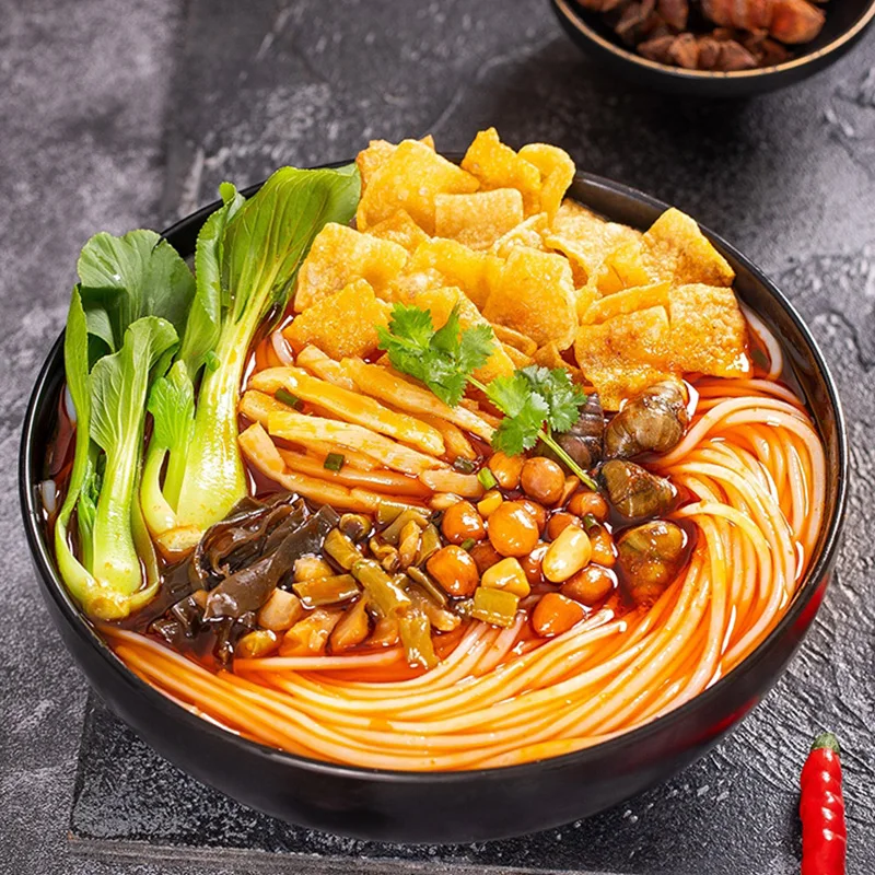  Вкусная острая мгновенная пища горячий и кислый рис вермишель Вегетарианская чаша рамен лапша Liuzhou