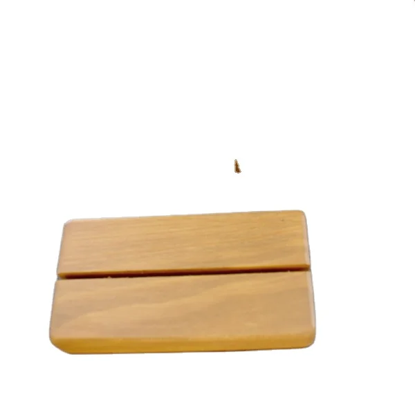 Different Sizes Customizable Solid Wood Business Card Holder Stand for Office Restaurant Dining Table Card Holder Wood