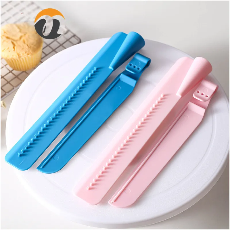 Manjia Adjustable Plastic Cake Smoother Polisher Fondant Cream Edge Smoothing Decorating Tools Cake Scraper Spatulas
