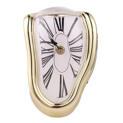 Creative retro warp and  Surrealist Salvador Dali Style Wall Watch Decoration Gift Home Garden