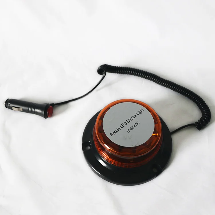 Biaochi Orange / Amber Beacon Light 12V 24V LED Strobe Rotating Beacon Flash Warning Light Emergency Hazard Signal Lamp