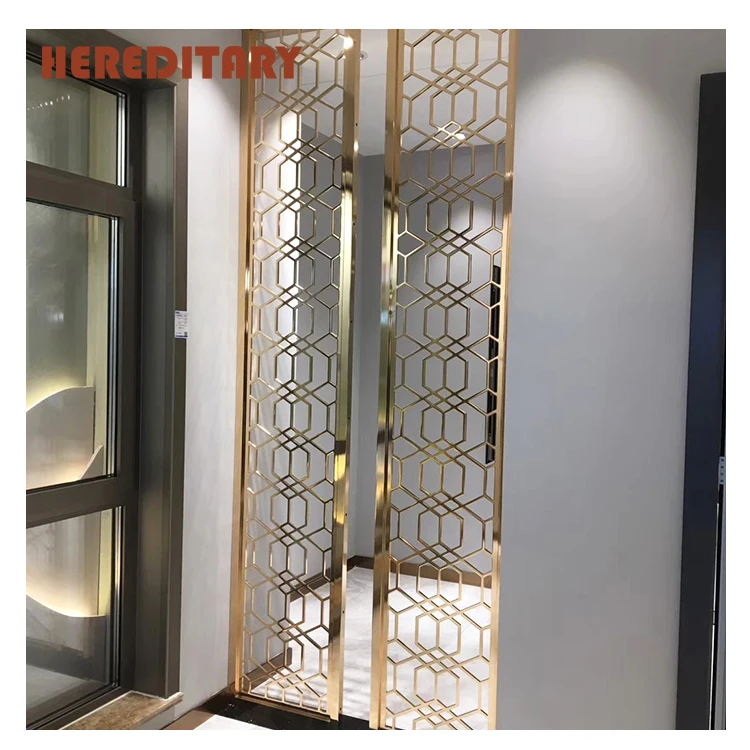 Laser cut room divider panel metal decorative room screen partition design