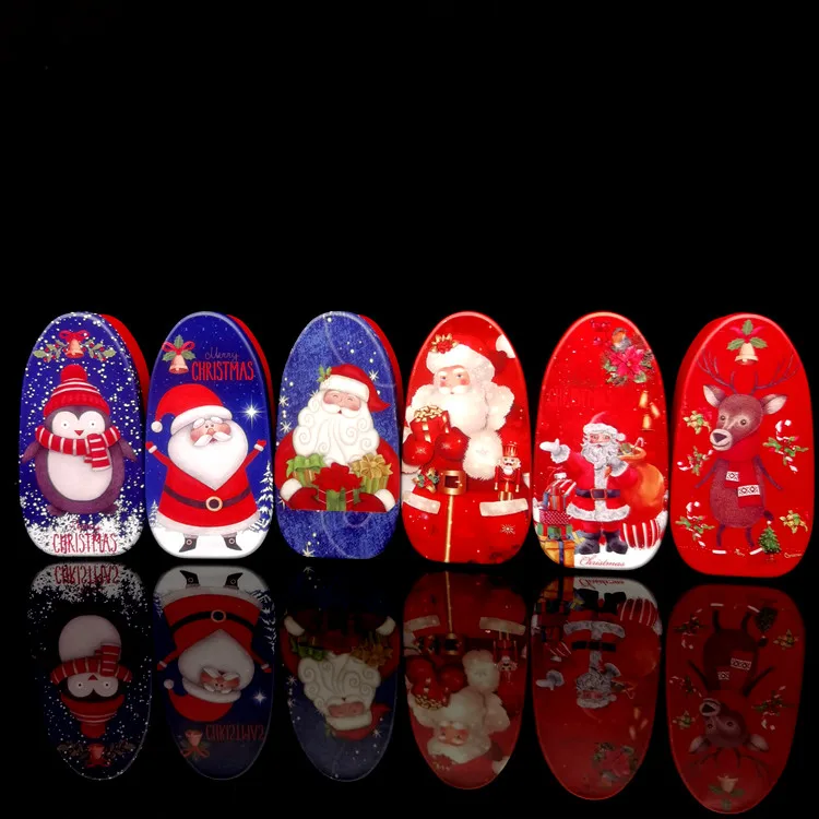 Customised cheap empty print luxury square cookies tin container boxes christmas biscuit gift metal can cookie tin box packaging