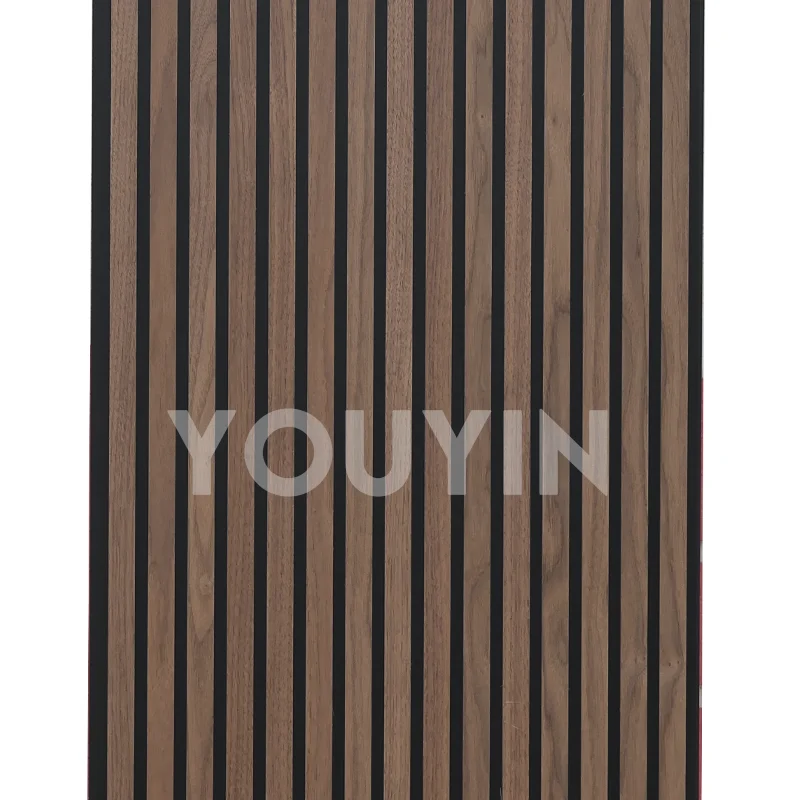 Akupanel Smoky Sound Proofing Wooden Slat Fire Proof Wood Veneer Acoustic Panel Soundproof