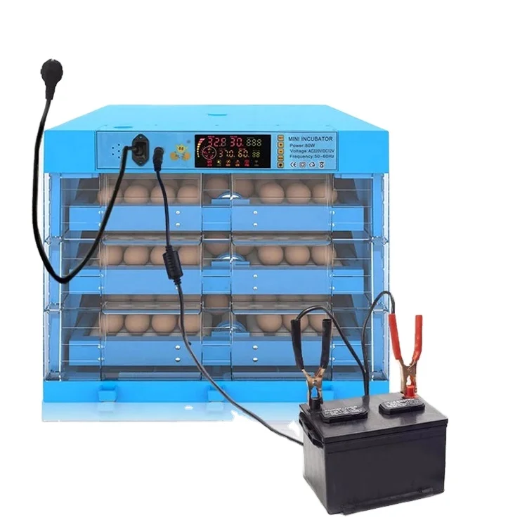 Farm Hatchery Machine 64 Capacity Dual Power Eggs Hatching Machine Chicken Eggs Incubators
