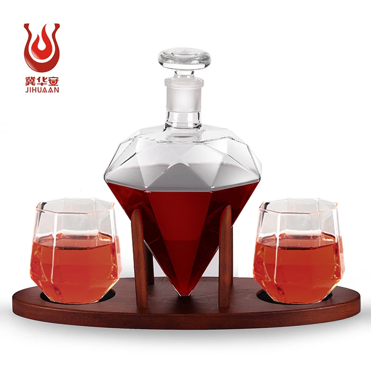 Factory Hot sale High borosilicate glass Decanter Set 1000ml Whiskey Glass wine bottle